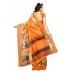 VOILA Printed Bhagalpuri Art Silk Saree Orange